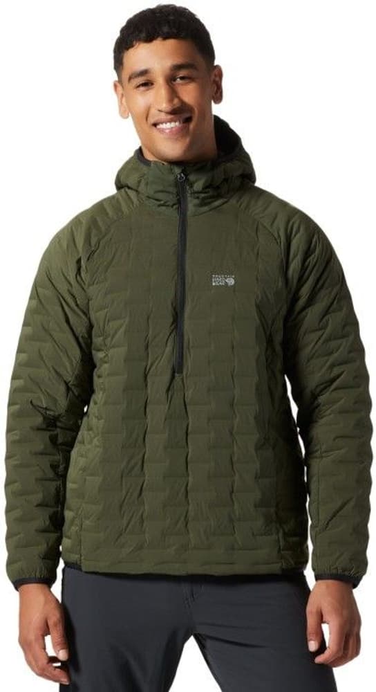 M's Stretchdown Light Pullover Surplus Green, view: 0