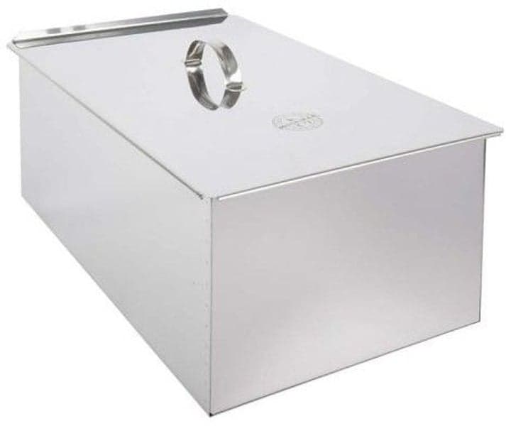 Röklåda i rostfritt stål två galler, view: 0