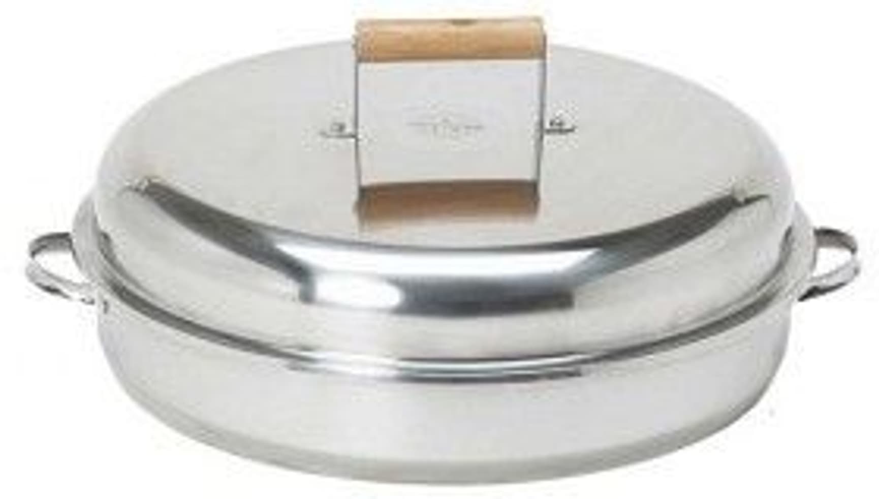 Rökpanna 32 cm, rostfritt stål och trähandtag, view: 0