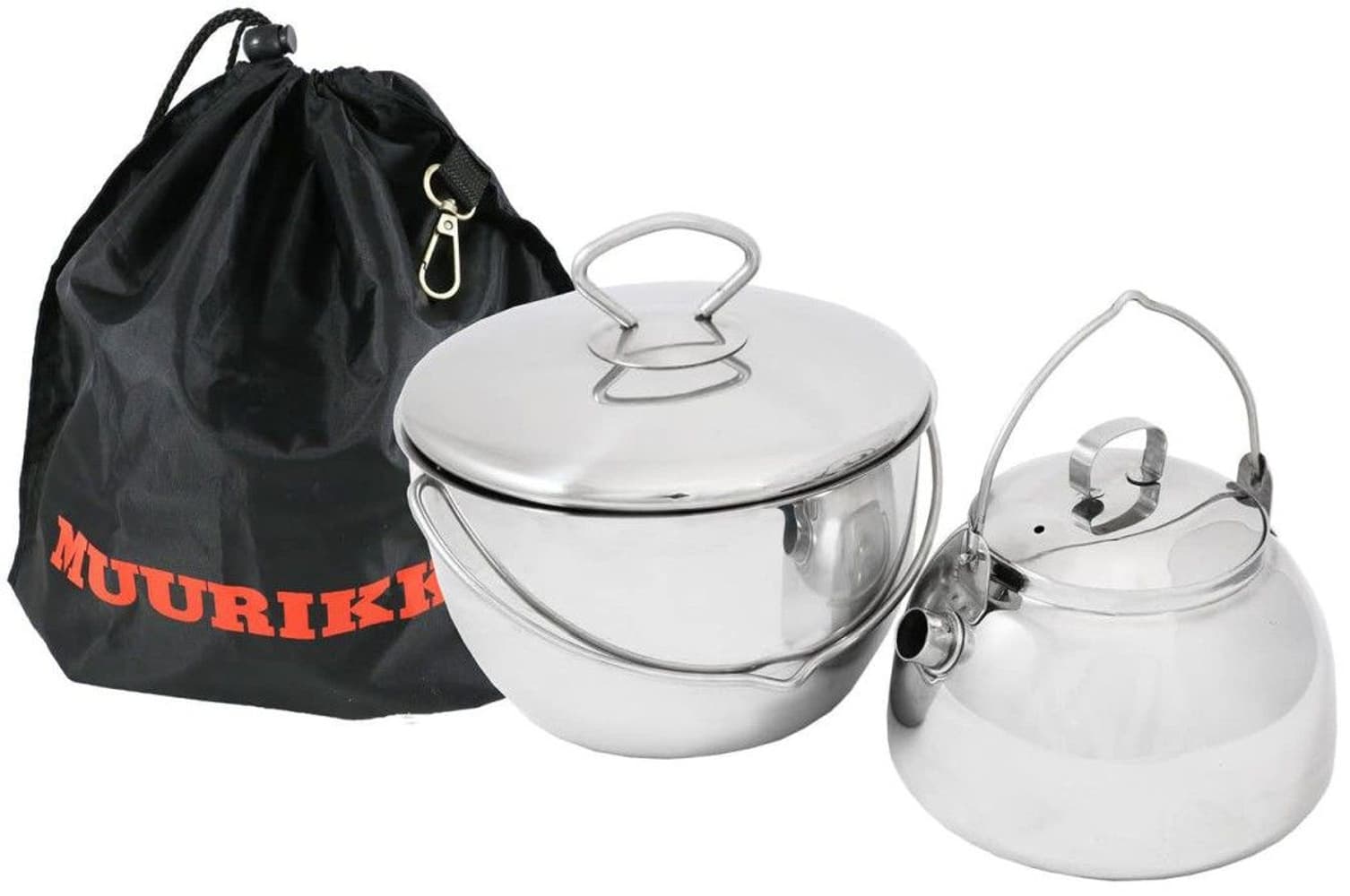 Open Fire Set: Kastrull 1.89L & Kaffepanna 0.8L med skyddspåse, view: 1