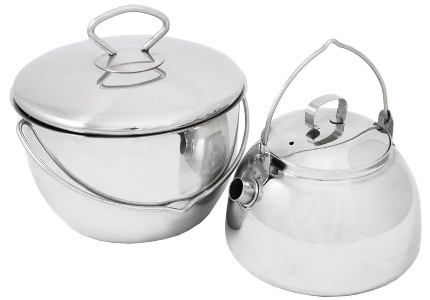 Open Fire Set: Kastrull 1.89L & Kaffepanna 0.8L med skyddspåse, view: 0