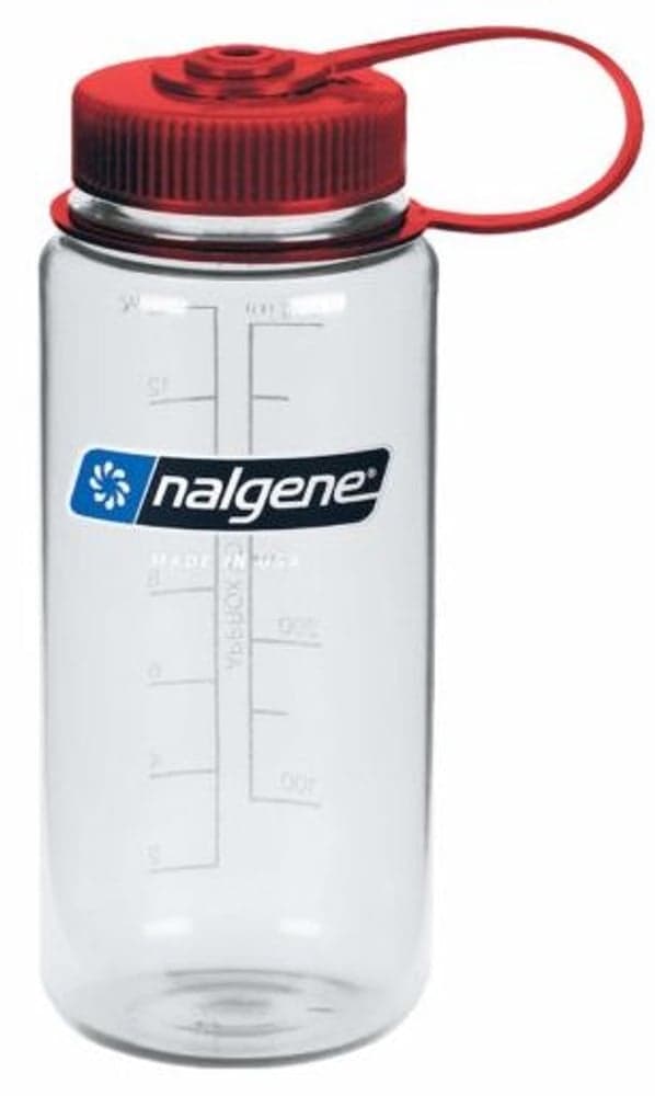 Bottle 0,5 L Wide Mouth Tritan Clear Red, view: 0