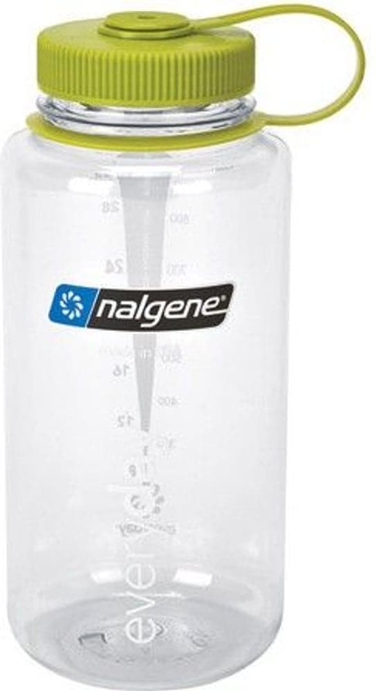 Flaska 1L Wide Mouth med kork Klar Grön, view: 0