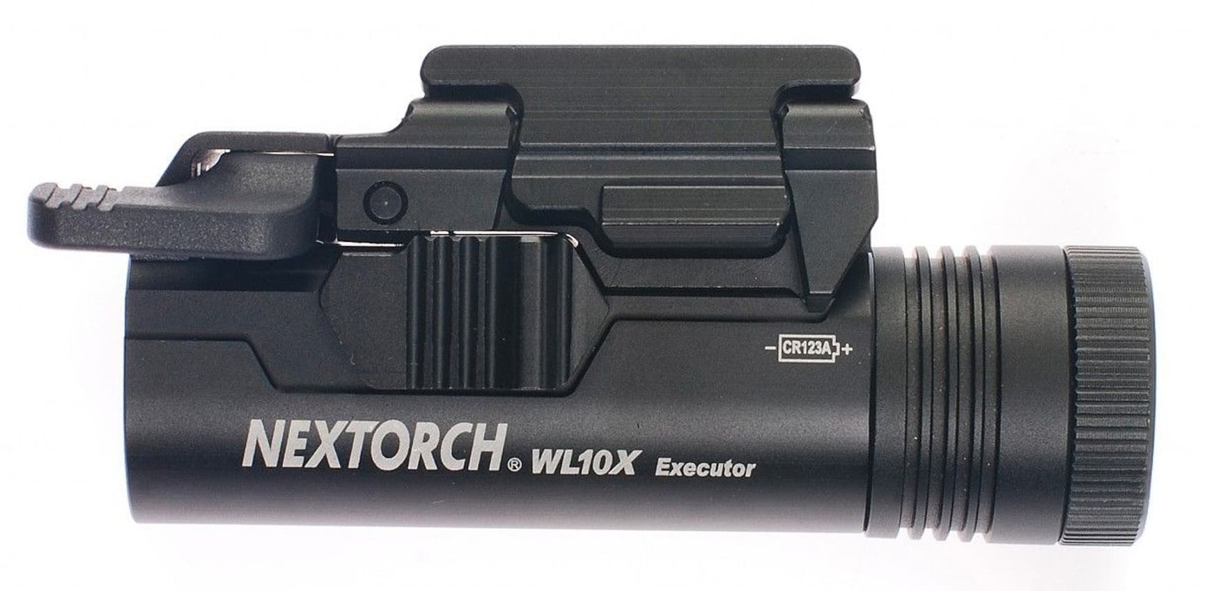Vapenlampa 230 lm inkl CR123a batteri & universalfäste för skena, view: 2