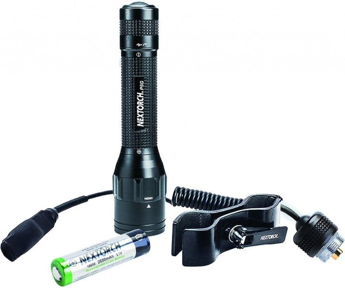 Komplett Eftersökspaket P5B med vit/blå LED 780 Lumen, uppladdningsbart, view: 0