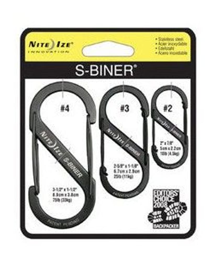 S-Biner 3-Pack Black, view: 0