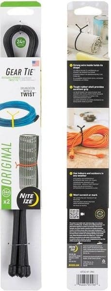 Gear Tie 32-Black 2pk, view: 0