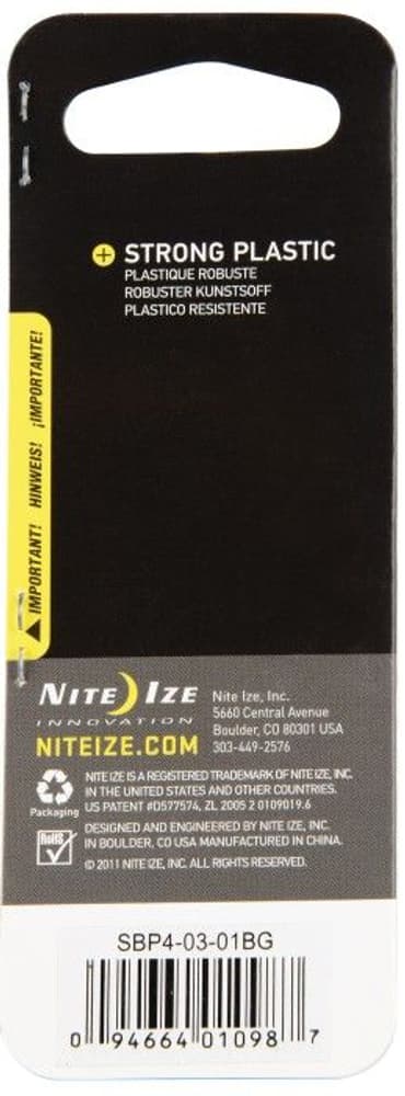 S-Biner Plastic Size #4 Black, view: 1