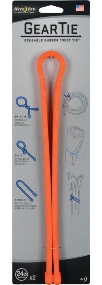 Gear Tie 32-Bright Orange 2-pack, view: 3