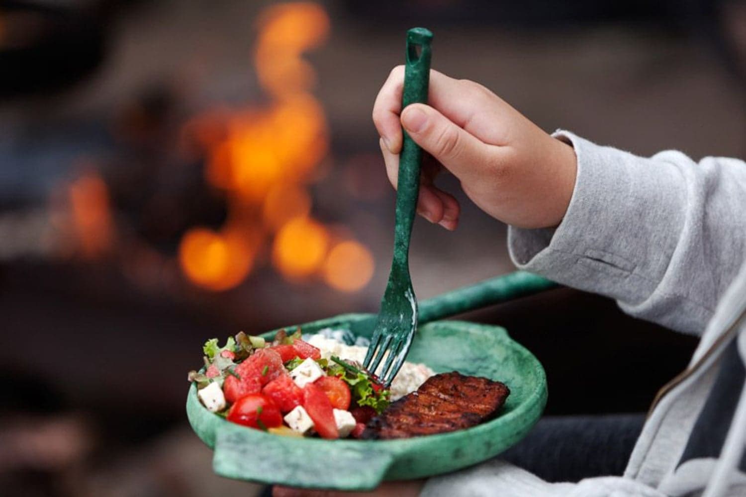 Cutlery 4 delar Grön, view: 1