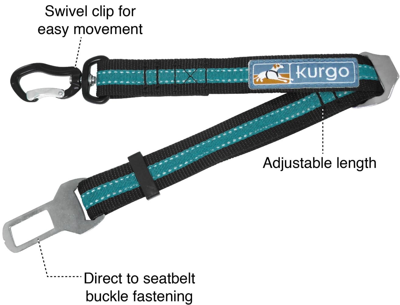Direct to Seat Belt Swivel Tether Blue, view: 2