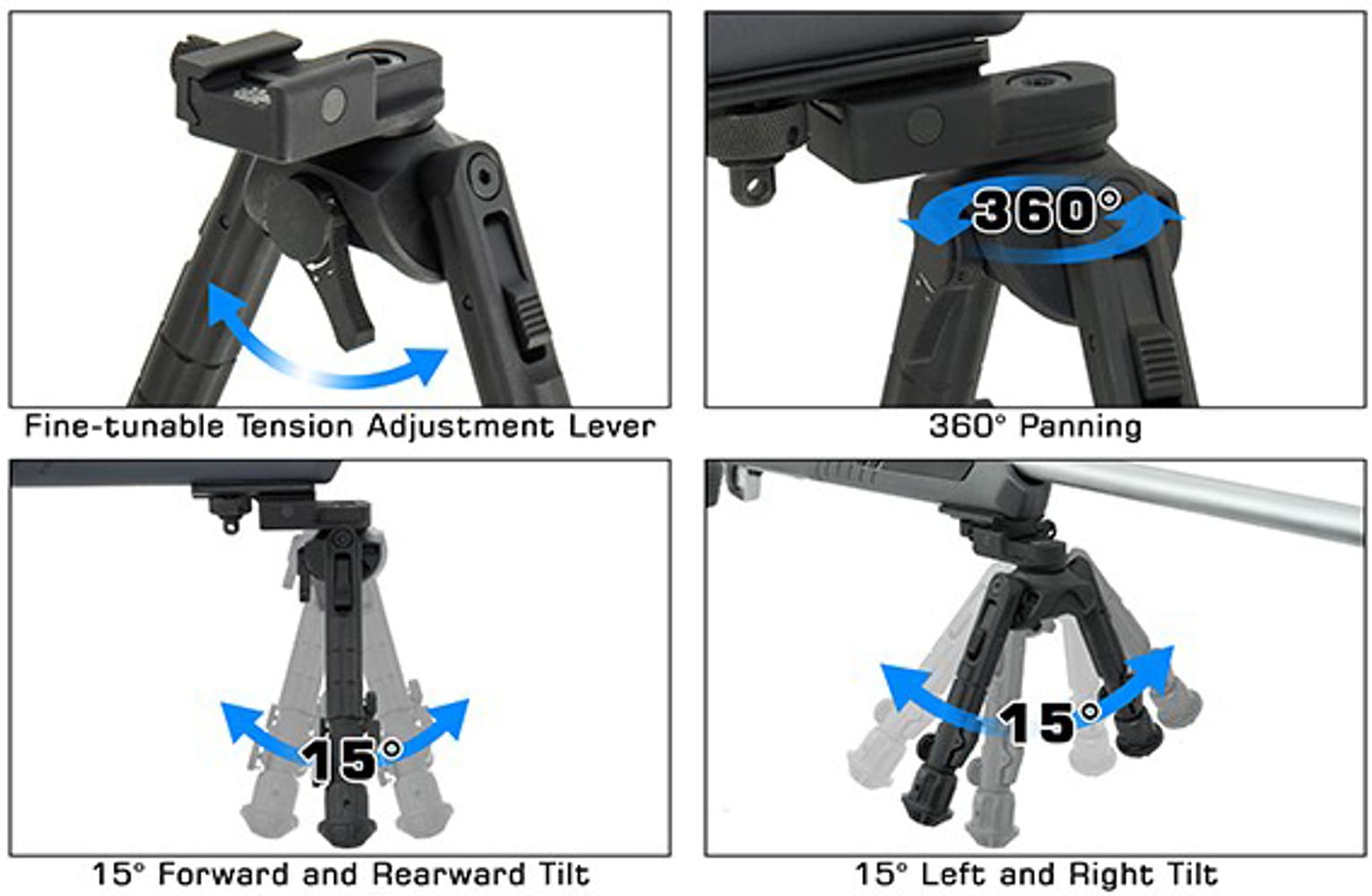 UTG Heavy Duty Recon 360 Bipod, view: 5