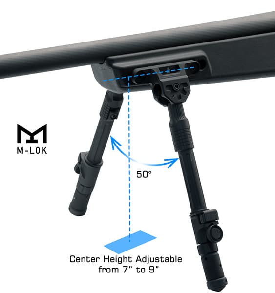 UTG Recon Flex II Bipod 7-9 Center Height M-LOK, view: 1