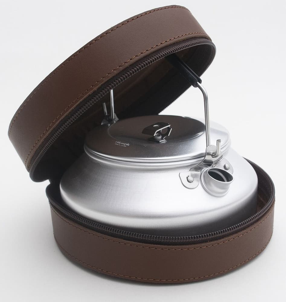 Kaffepanna med Läderfodral Cognac, view: 1