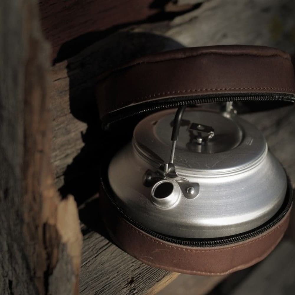 Kaffepanna med Läderfodral Cognac, view: 3