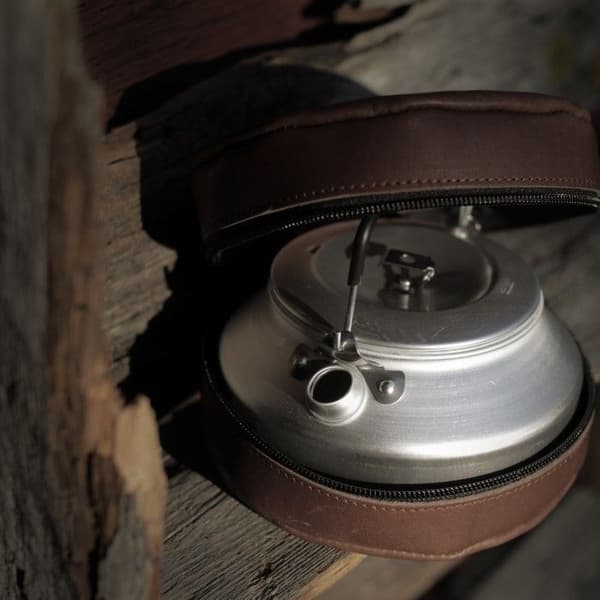 Kaffepanna med Läderfodral Cognac, view: 3