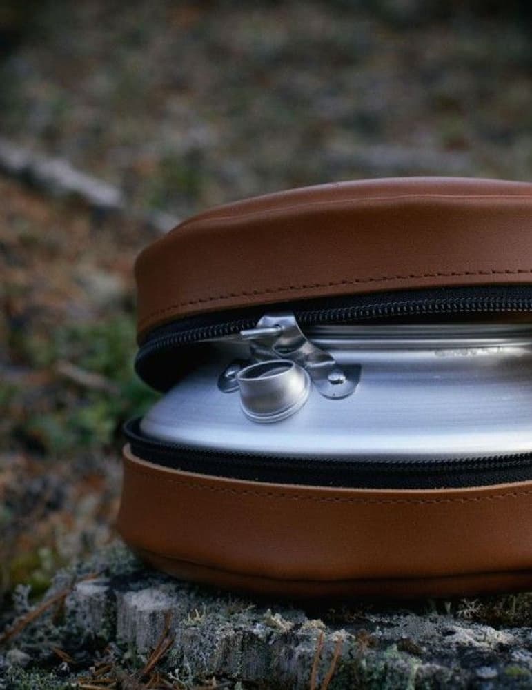 Kaffepanna med Läderfodral Cognac, view: 9