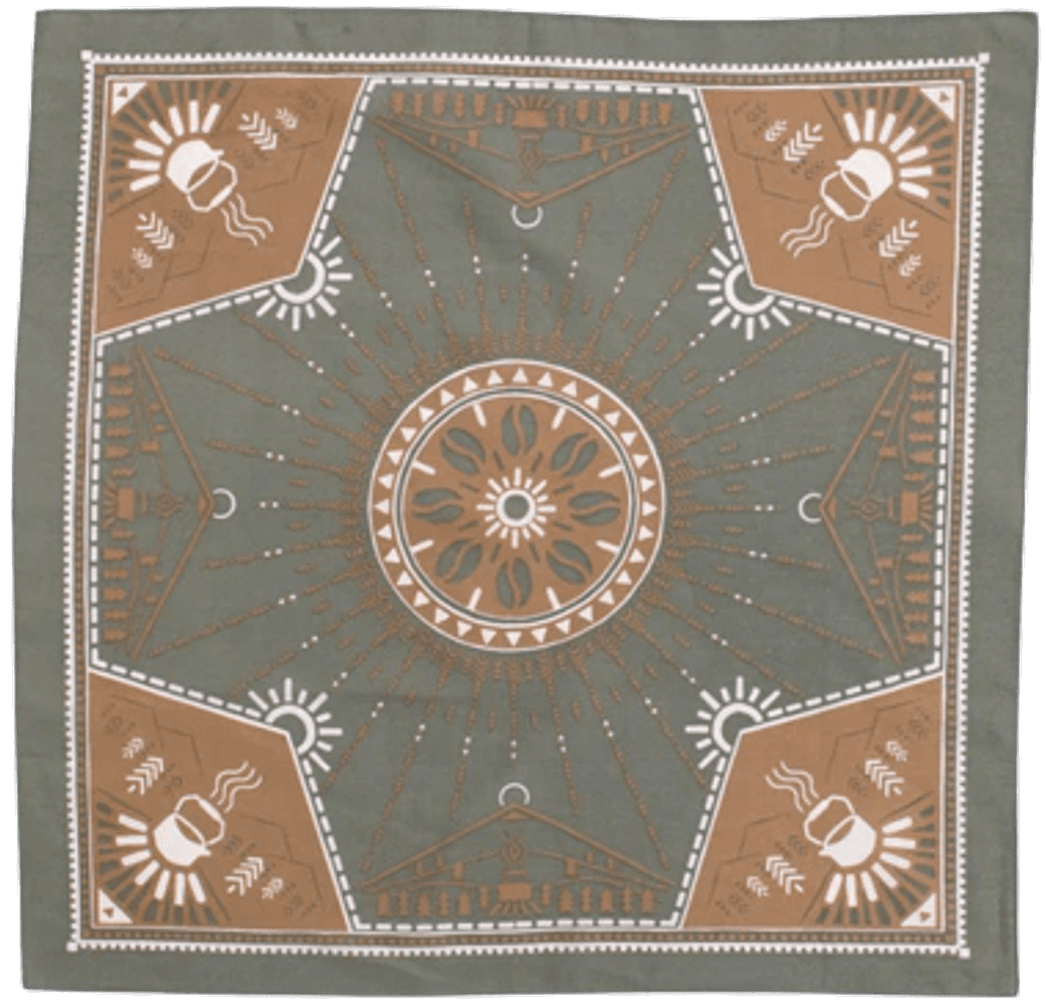 Scarf Bandana & Duk Frimärket Grön, view: 0