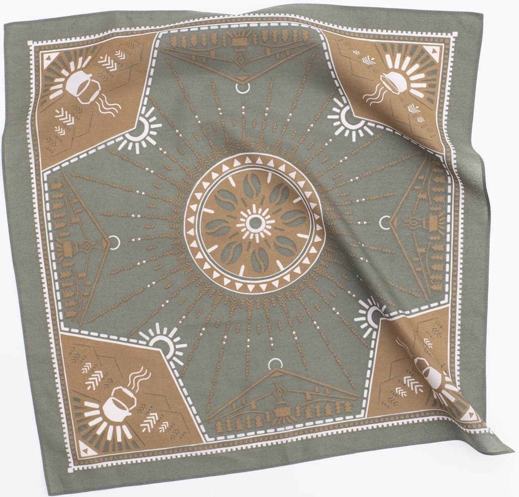 Scarf Bandana & Duk Frimärket Grön, view: 1