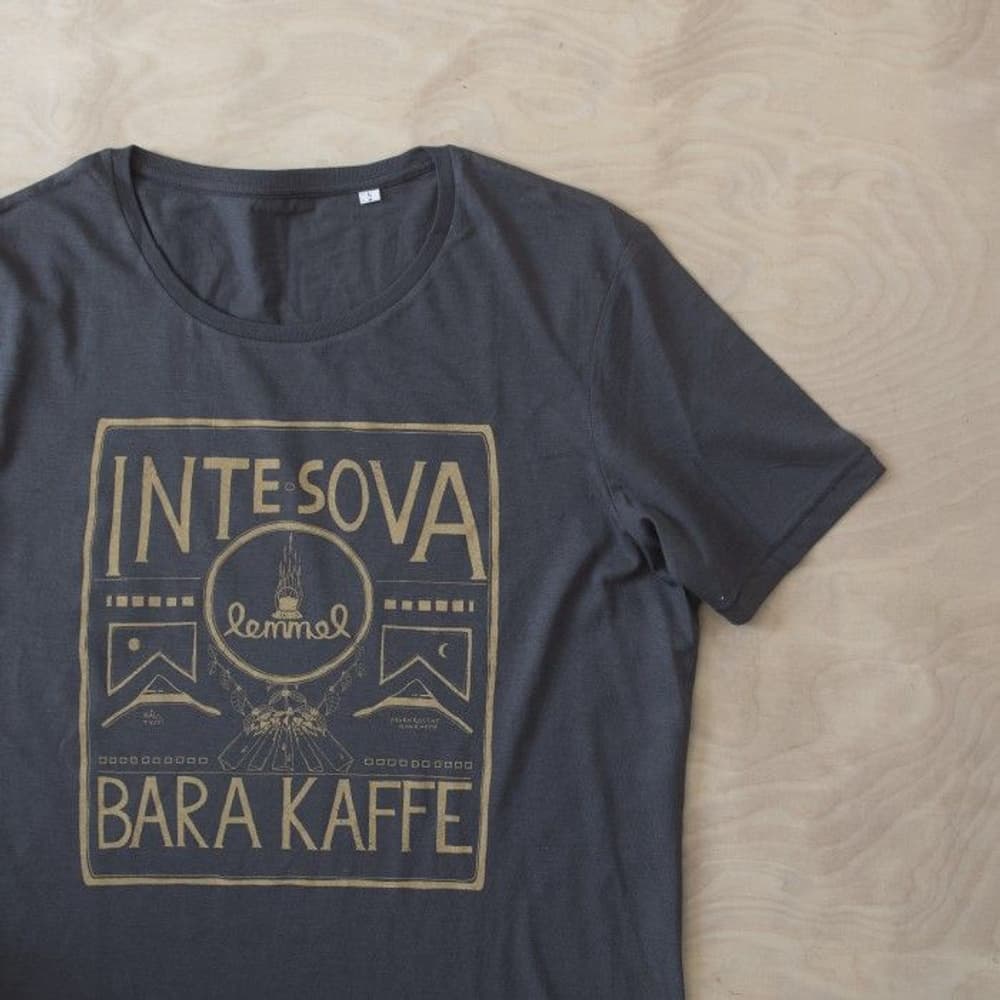 T-shirt Inte sova bara kaffe Anthracite, view: 0