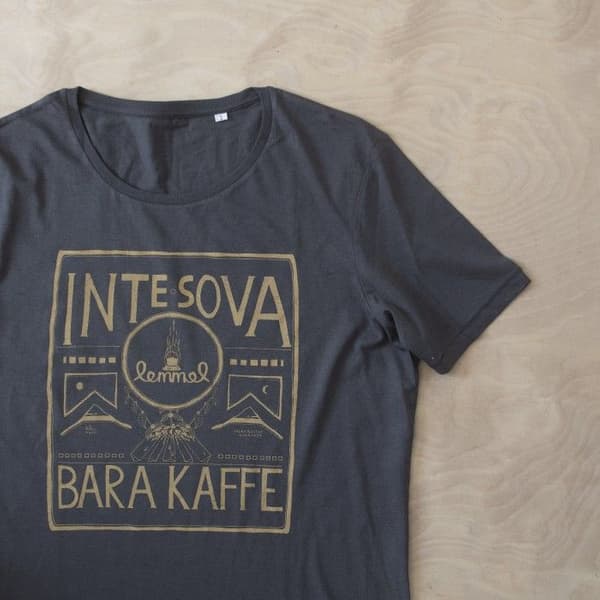 T-shirt Inte sova bara kaffe Anthracite, view: 0