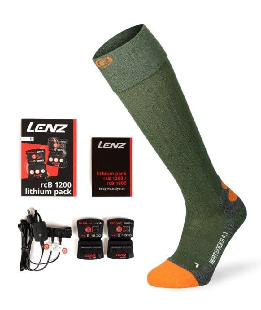 Set of Heat sock 4.1 + Batteripack rcB 1200 Green/Orange, view: 0