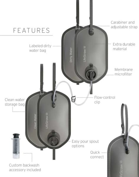 Peak Gravity And Storage Bag 2 x 8L Dark Grey, view: 1