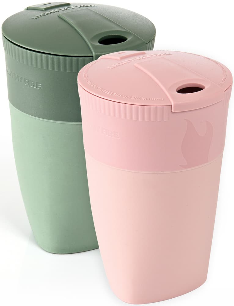 Pack-up-Cup 2-pack Dustypink/Shadygreen, view: 0