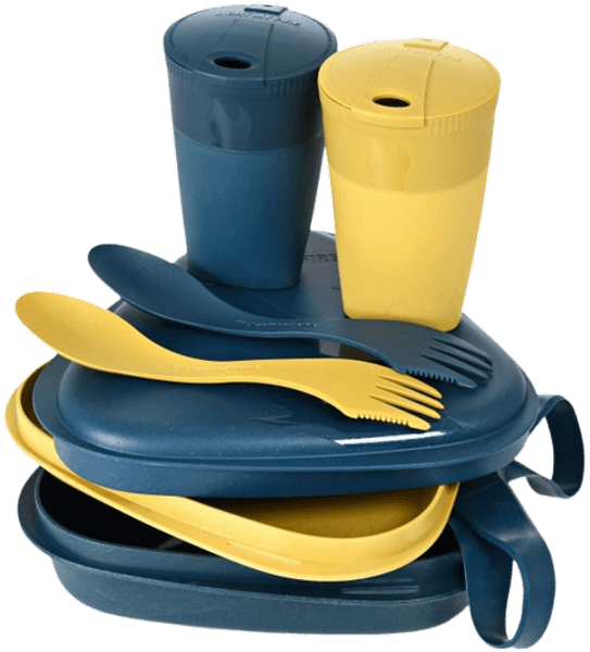 Pack'n Eat Kit for 2 Musty Yellow / Hazy Blue, view: 0