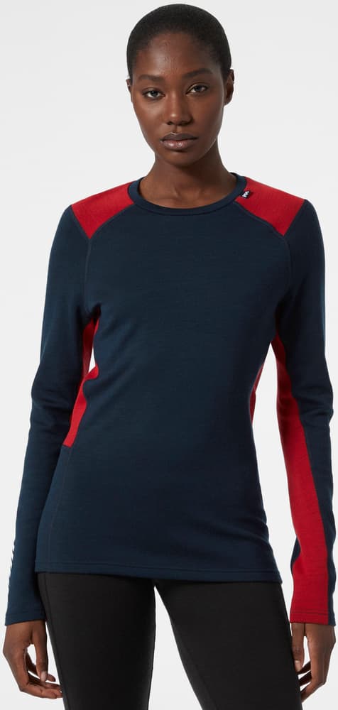 W's Lifa Merino Midweight Crew Navy, view: 2