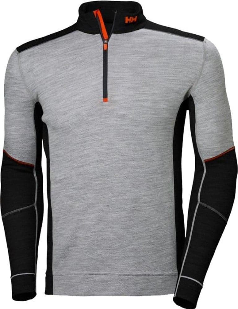 Helly Hansen M's Lifa Merino Half Zip Polo Grey/Black, view: 0
