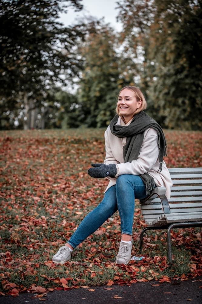 Basic Wool Mitt Grå, view: 2