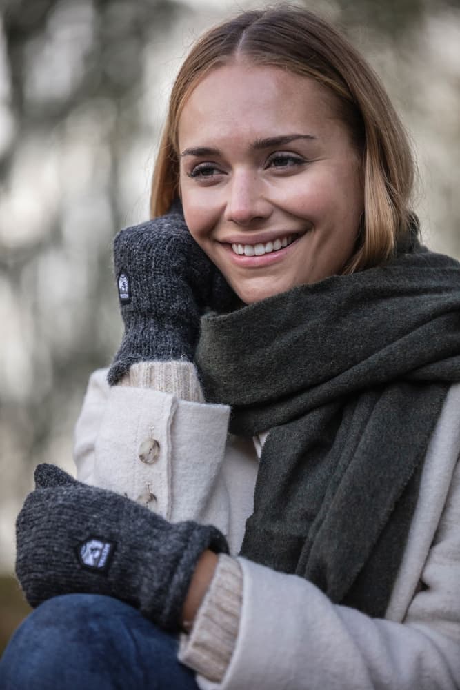 Basic Wool Mitt Grå, view: 3