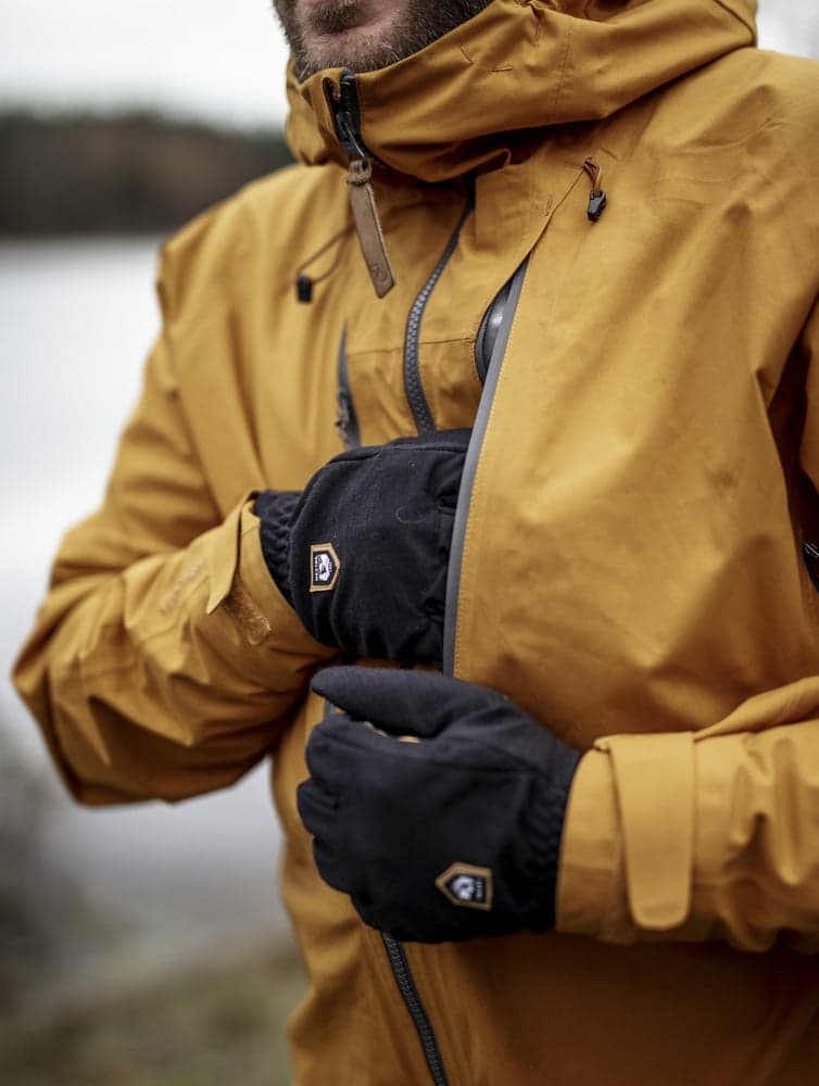 Merino Windwool Liner Glove Svart, view: 5