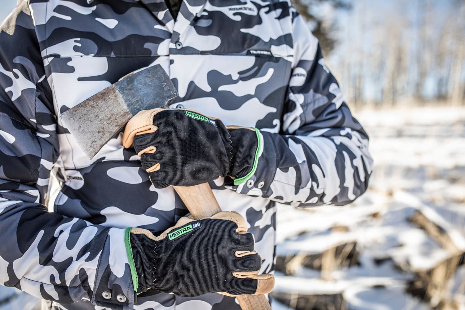 Kobolt Tan Arbetshandske, view: 7