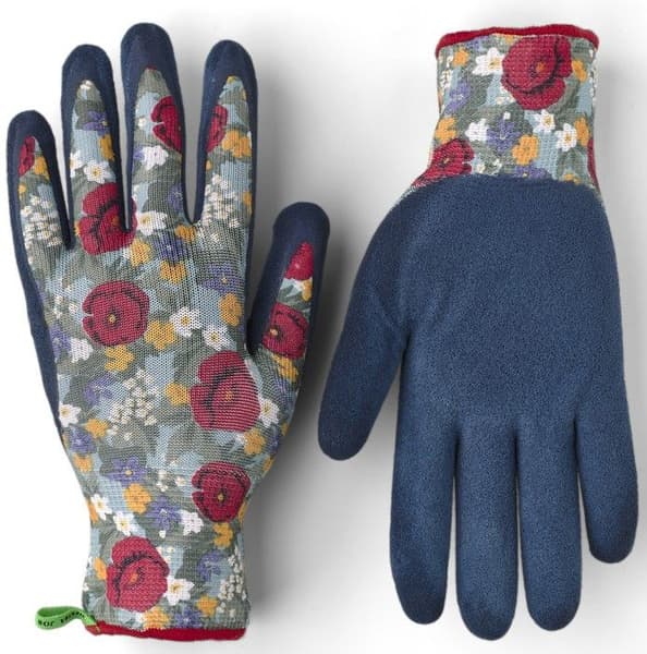 Garden Latex Dip Trädgårdshandske Röd Print/Mellanblå, view: 1