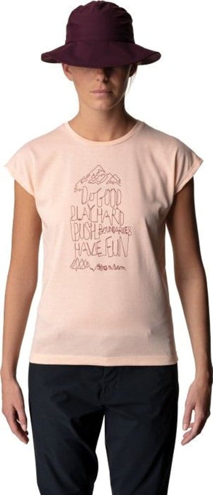 W's Up Message Tee Beach Peach, view: 1