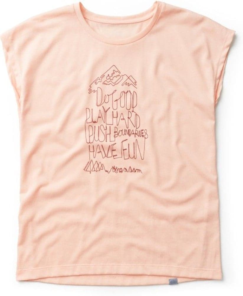 W's Up Message Tee Beach Peach, view: 0