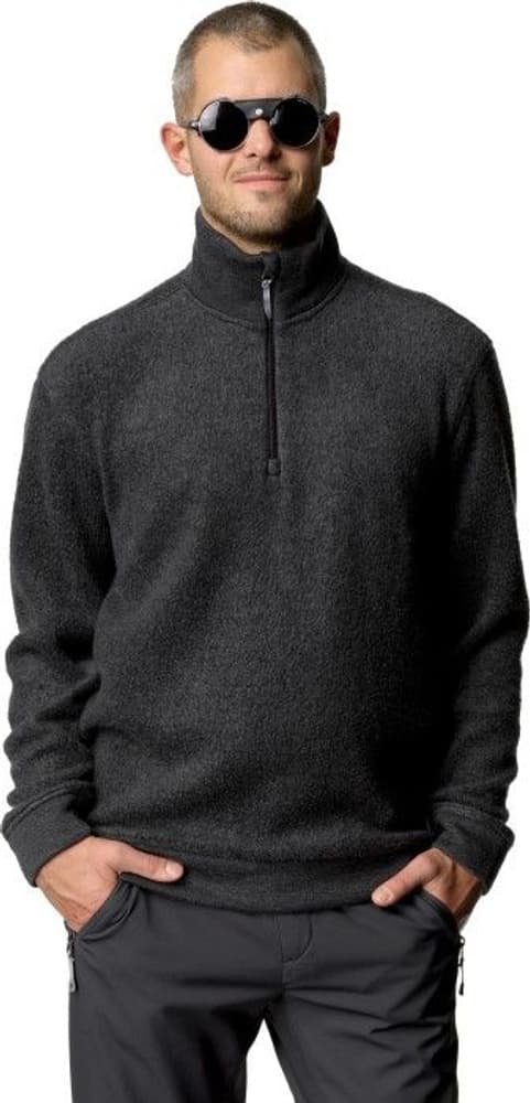 M's Alto Half Zip Merino Mix True Black, view: 1
