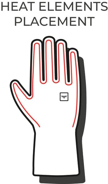 M's Heated Liner Gloves Black, view: 2