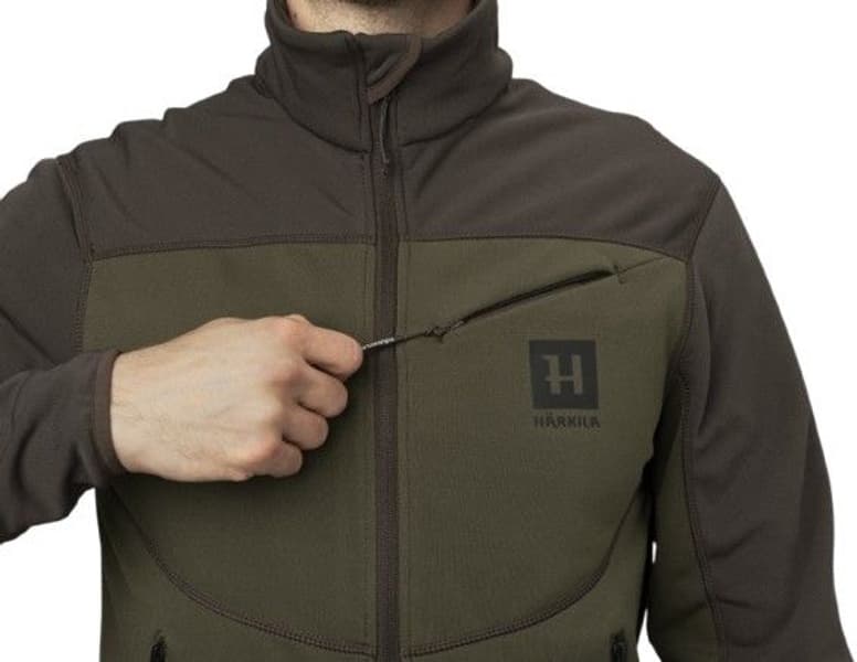 Olaf Fleece Jacket Shadow Brown/Forest Night, view: 2