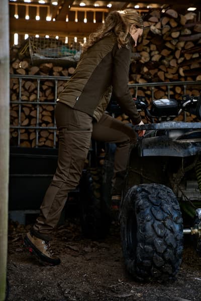 Runa Trouser Women Brown/Willow Green, view: 5