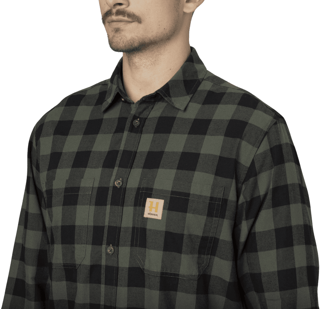 Scandinavian L/S Shirt Green Check, view: 2