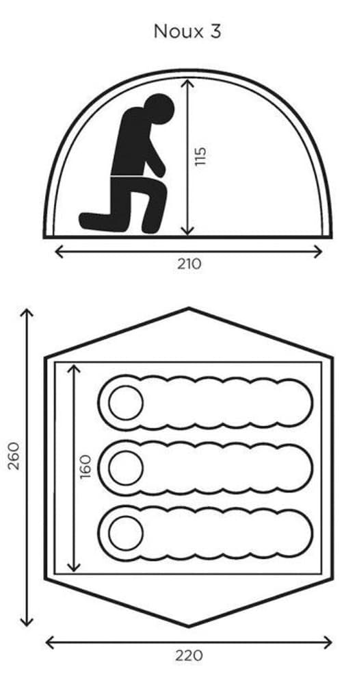 Noux Lite 3P Tent, view: 2