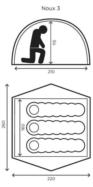 Noux Lite 3P Tent, view: 2
