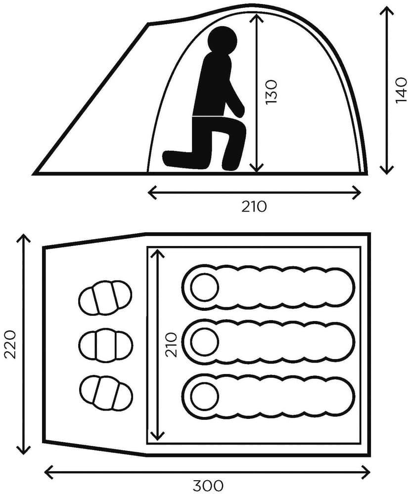 Tuntsa Light Tent 3P Black, view: 2