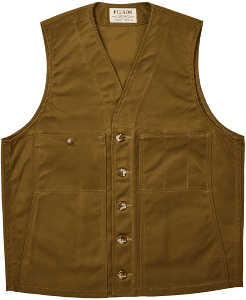 M's Oil Tin Cloth Vest Dark Tan, view: 0