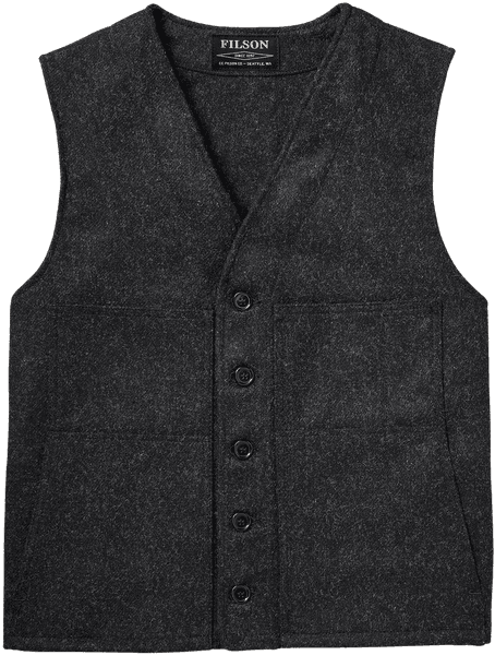 M's Mackinaw Wool Vest Charcoal, view: 0