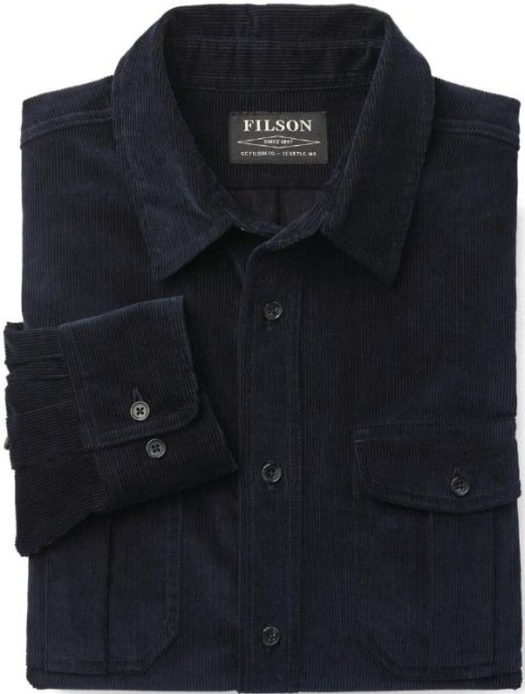 12-Wale Corduroy Shirt Dark Navy, view: 2