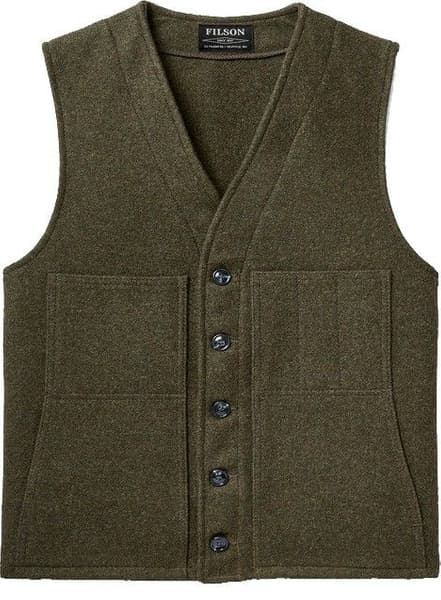 M's Mackinaw Wool Vest Forest Green, view: 0
